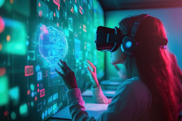 AI-powered educational tools in a digital classroom