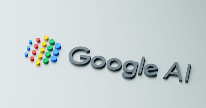 A futuristic interface of Google AI showing Bard integrations and AI-powered search snapshots.