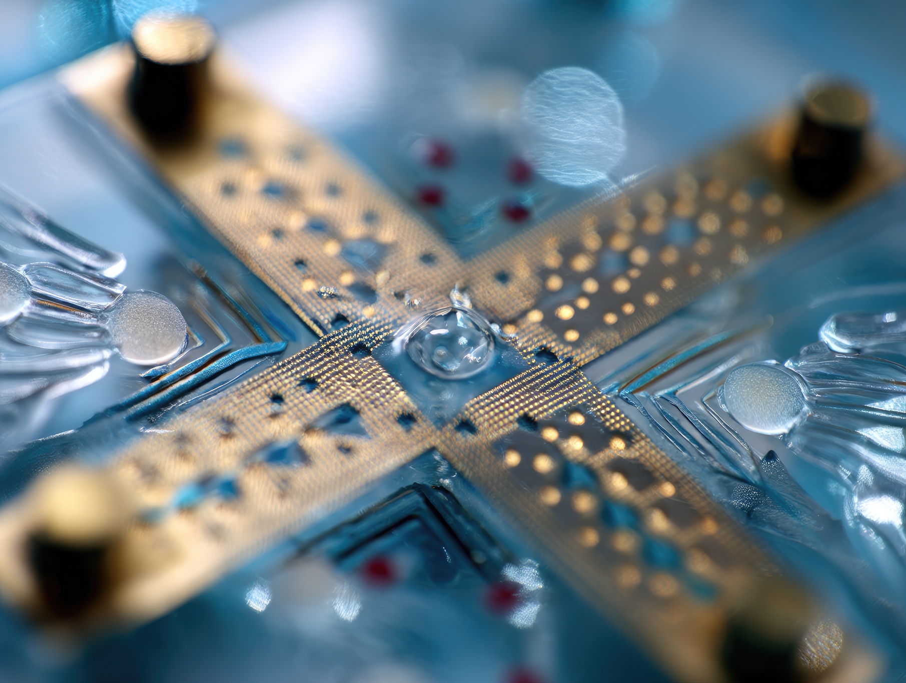 A silicon chip with neural network-like wiring pattern