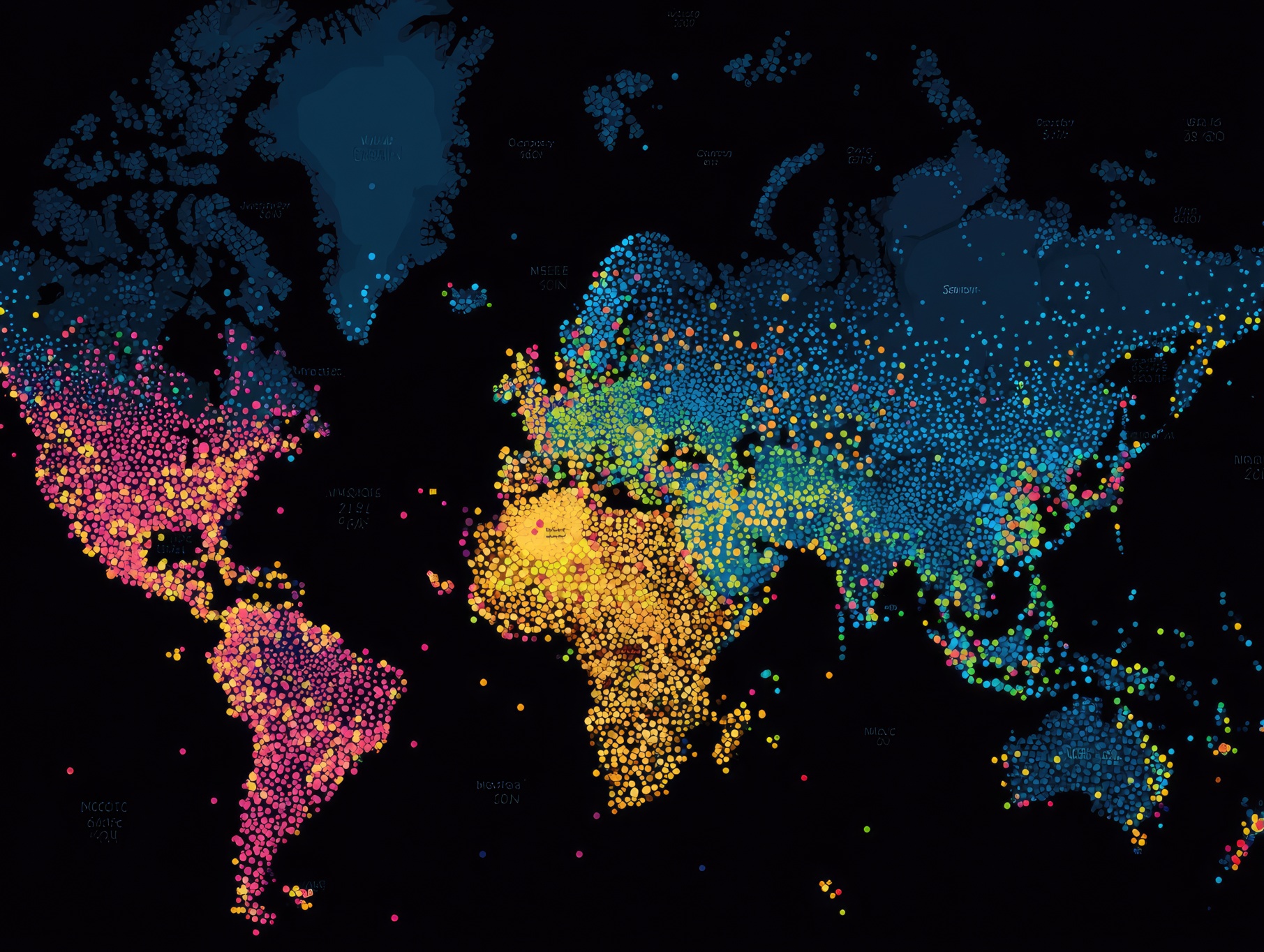 Color-coded world map showing Roamless eSIM availability across 200+ destinations