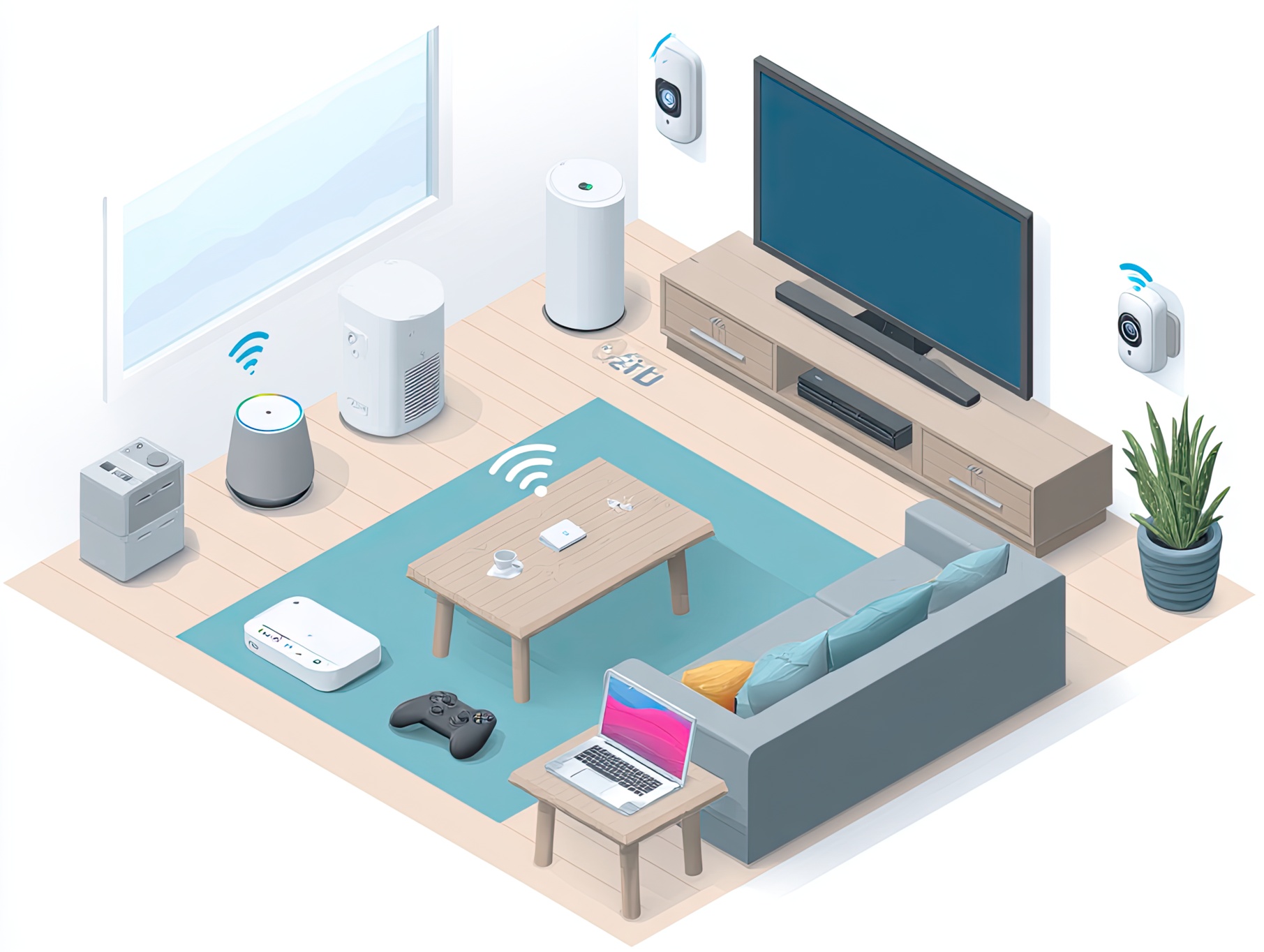 Smart devices benefit from 2.4GHz, while streaming and gaming thrive on 5GHz