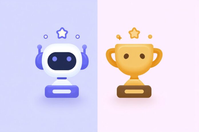 Gemini and ChatGPT icons representing competition in automating recurring AI tasks.