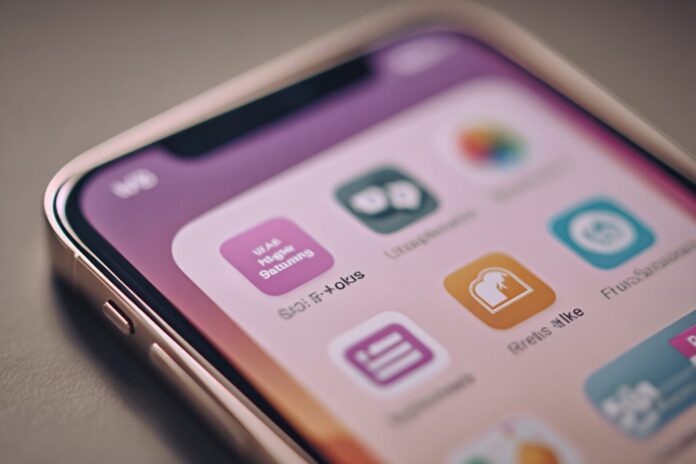 Close-up of an App Store app page displaying a collection of AI-generated tags summarizing the app's features.