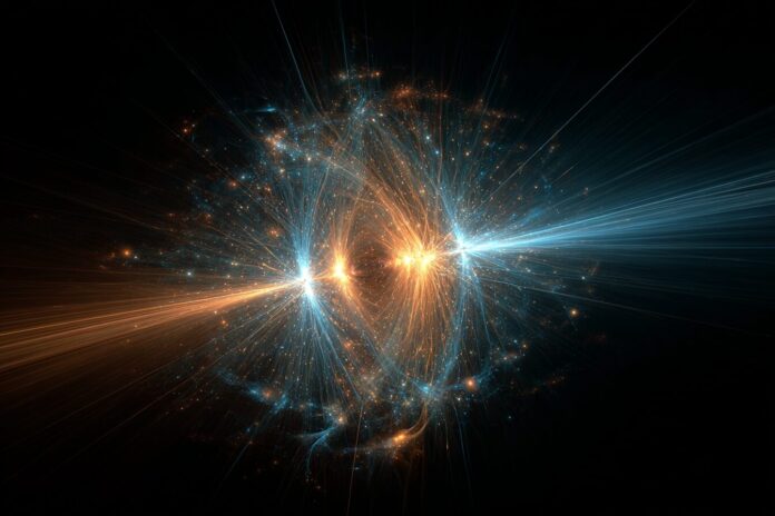 Simulation of neutron stars merging to form a black hole and launching a jet