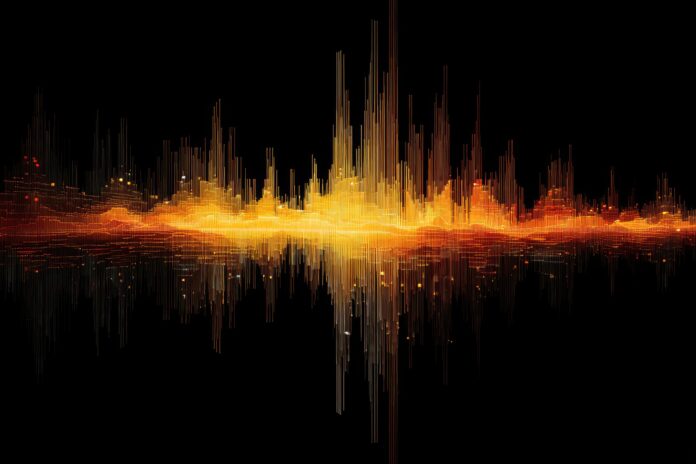 AI-generated speech wave visualizing nuanced emotion in audio.