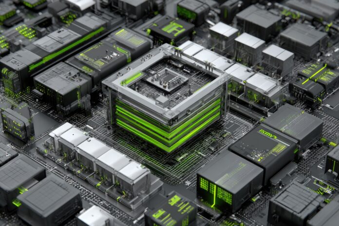 Visual concept of hybrid Mamba-Transformer architecture for NVIDIA Nemotron-H Reasoning Models.
