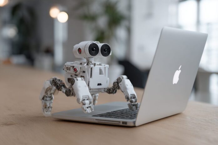 SmolVLA robotics model running on a modern MacBook.