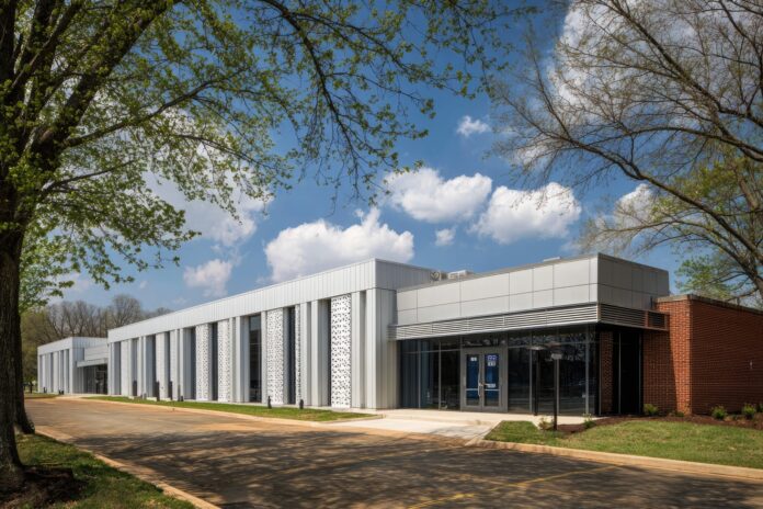 Exterior view of xAI’s data center in Memphis neighborhood