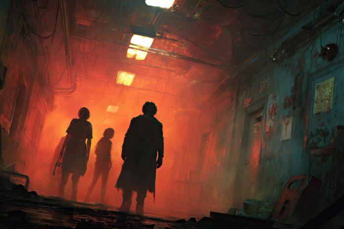 Moody concept artwork showing mutants in a sinister, horror-themed setting