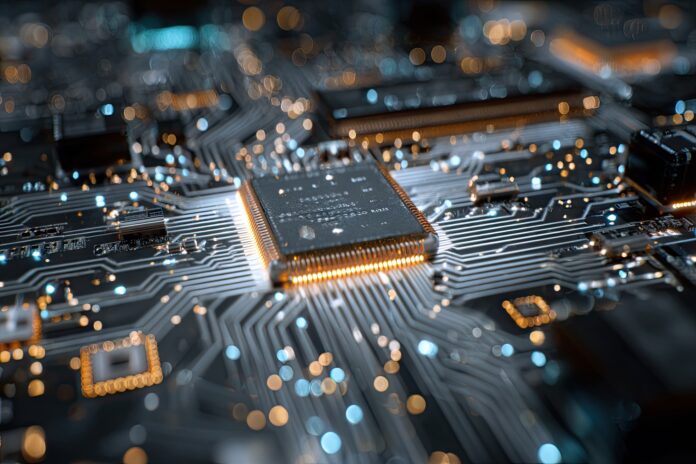 Circuit board of a quantum computer incorporating AI optimization principles