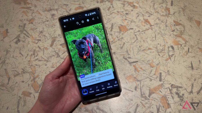 Adobe Photoshop beta app interface on Android phone