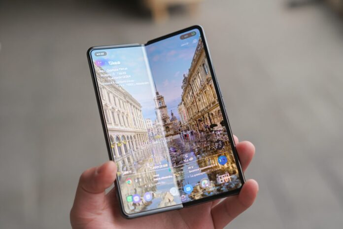 Samsung Galaxy Z Fold 7 unfolded, showcasing its expansive internal display