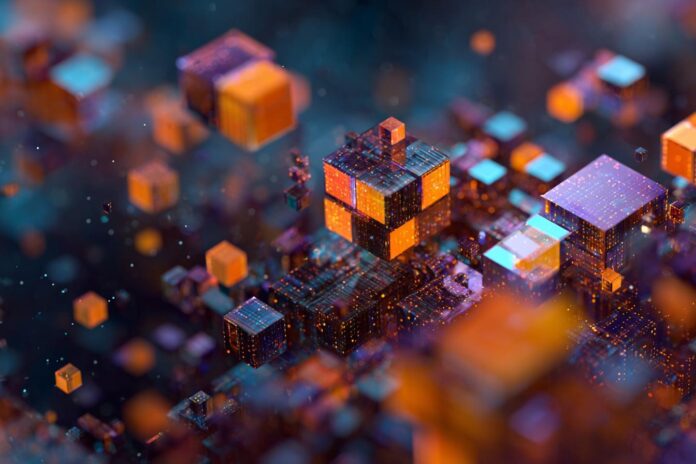 Close-up of strontium iron cobalt oxide crystal on laboratory glass slide