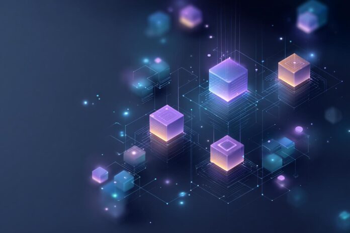 Abstract visualization of quantum particles and data streams illustrating quantum cryptography