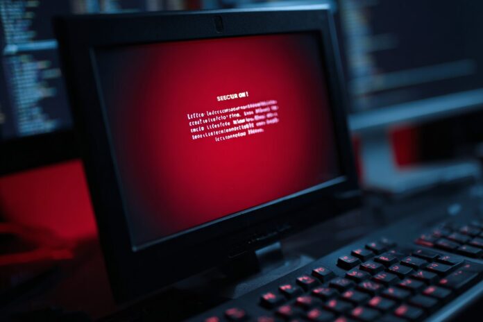 Computer on boot screen displaying Secure Boot warning for Linux.