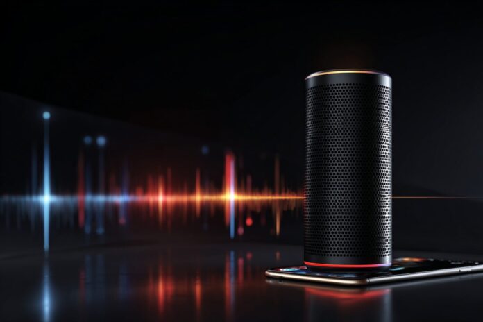 Meta and Play AI logos with soundwave graphics, symbolizing the AI voice technology acquisition.