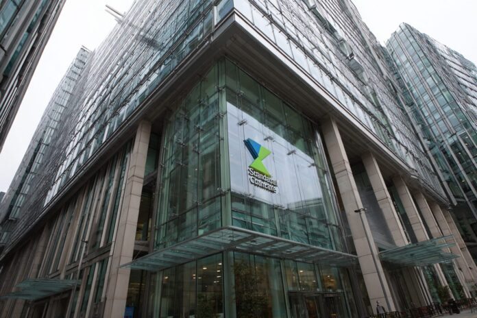 Standard Chartered headquarters in London, reflecting institutional finance innovation.