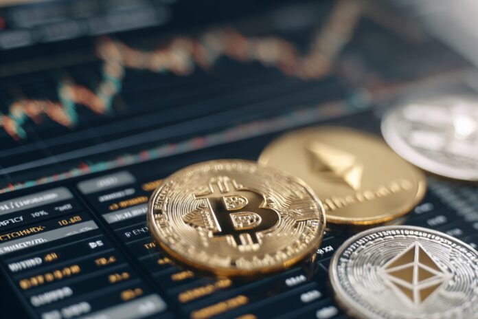 Institutional investors focusing on Bitcoin and Ethereum in a modern trading environment.
