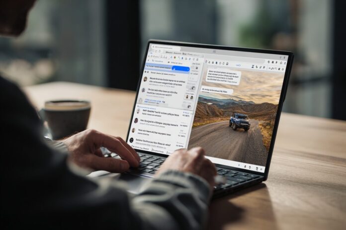AI-powered Copilot Mode interface in Microsoft Edge, showing a conversational assistant alongside browser content.