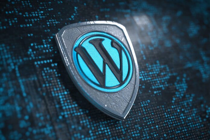 Gravity Forms plugin logo on a digital shield background, symbolizing WordPress security.