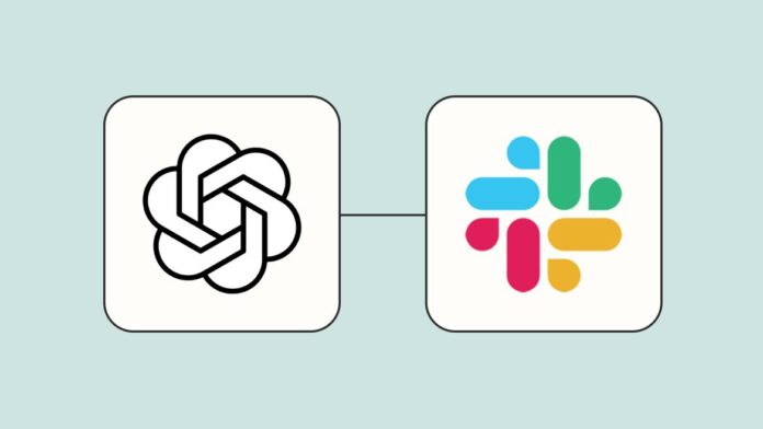 ChatGPT Deep Research interface showing integrations with Slack and Canva.