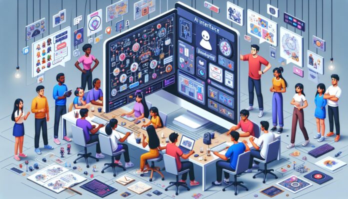 Microsoft's Muse AI interface showing collaborative design suggestions for game developers.