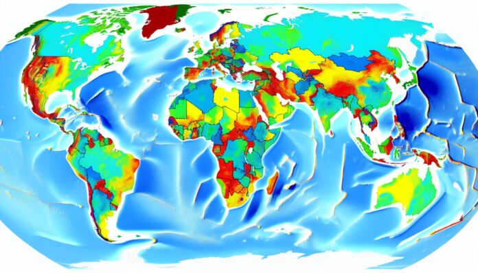 Map of the world highlighting countries where Google's Android Earthquake Alerts system provides coverage