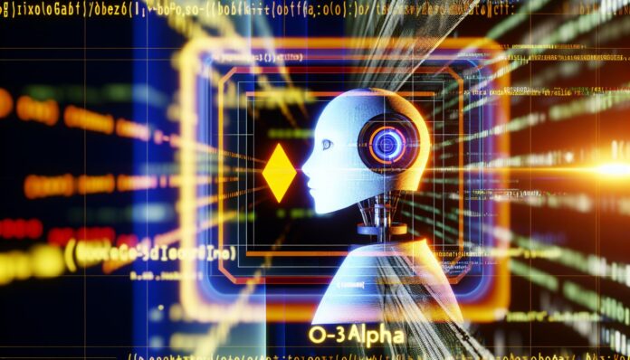 Illustration showing futuristic AI code generation with ChatGPT o3-alpha