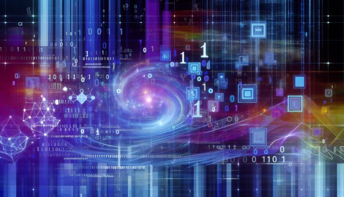 Abstract representation of futuristic AI technology