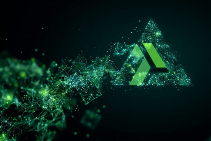 Apriori logo with digital blockchain graphics symbolizing institutional-grade DeFi infrastructure