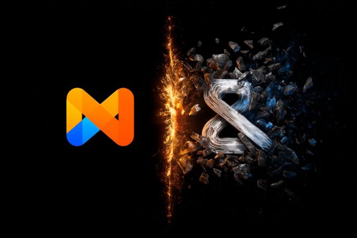 Meta and Scale AI logos breaking apart, representing fraying partnership.
