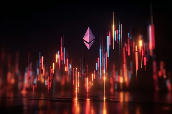 Ether price chart showing recent volatility and support at $4,200