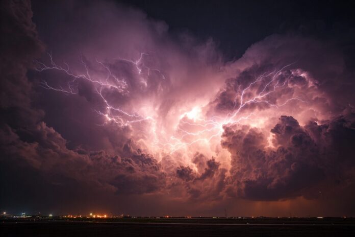 Satellites detect an 829 km lightning megaflash across U.S. Midwest, marking a world record.