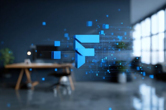 Modern office background with Figure Technologies’ logo and blockchain-inspired digital graphics.