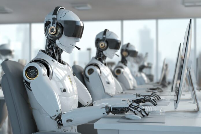 AI transforming workers and automating modern office tasks.