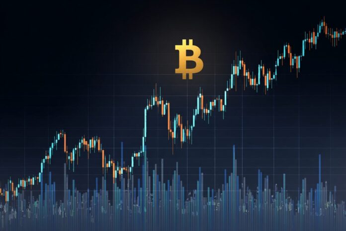 Bitcoin trading chart showing stable price above $113,000 after institutional investment announcement.