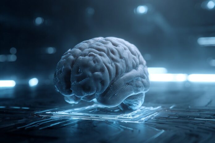 GPT-5 AI digital brain illustration in a futuristic interface