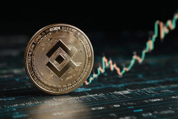 EigenLayer EIGEN token with bullish trend arrow and digital chart background.
