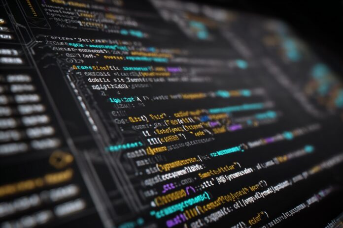 Code fragment representing an Ethereum smart contract on a blockchain explorer screen