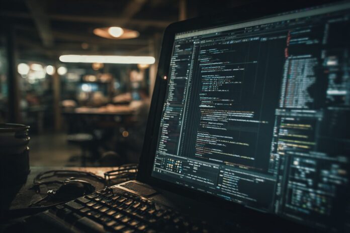 Rust code and Windows driver interface on developer screen