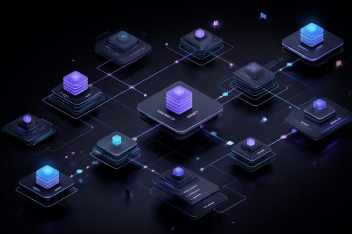 Visual representation of Linea's zkEVM rollup architecture and token airdrop.