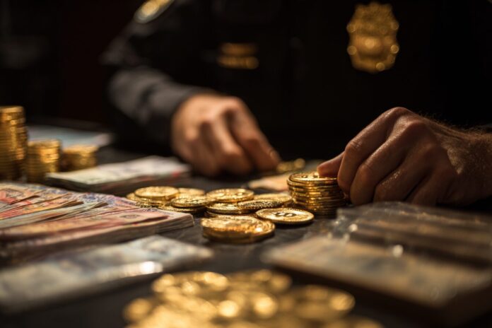 Canadian police investigators reviewing seized cryptocurrency wallets