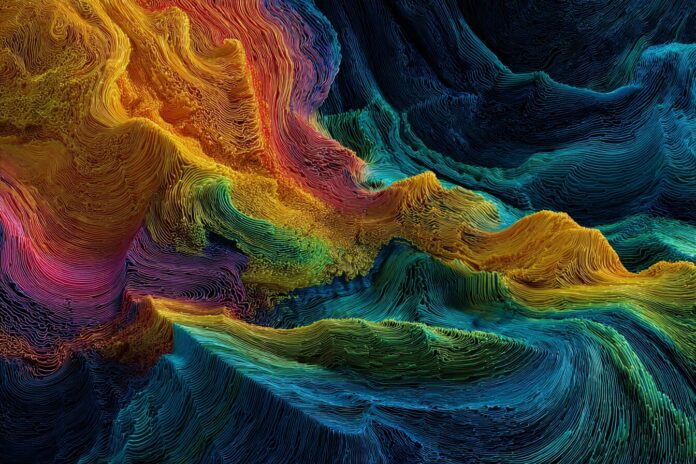 DeepMind AI visualizing complex fluid dynamics equations as fluid flows around obstacles