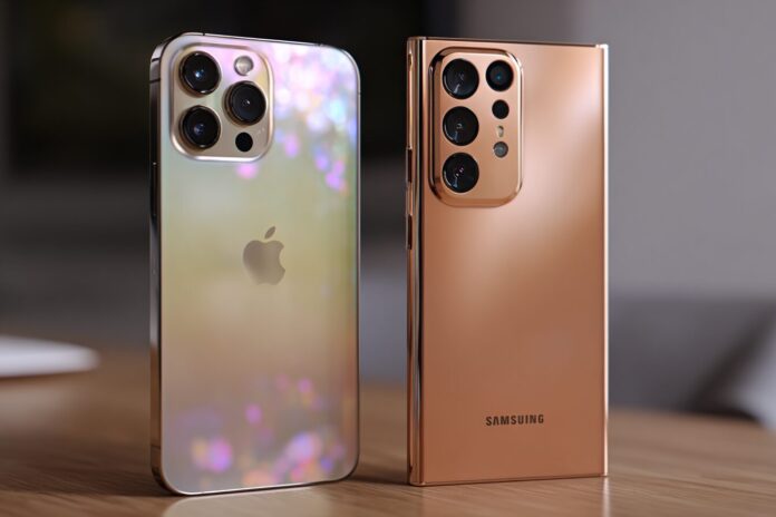 iPhone 17 Pro Max and Galaxy S25 Ultra face-to-face, highlighting their design differences