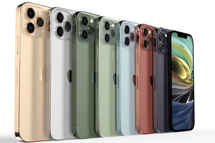 The new iPhone 17 Air displayed alongside the rest of the iPhone 17 series, emphasizing its ultra-thin design and new colors.